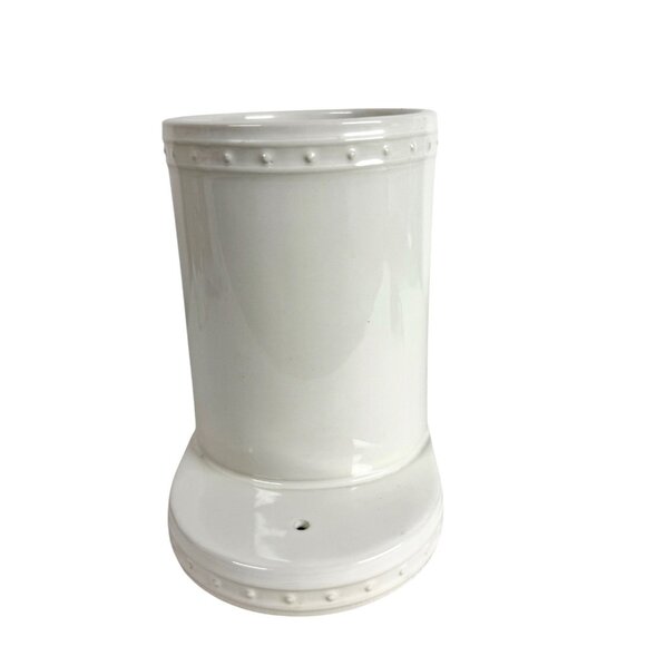 Nora Fleming Utensil Crock Pearl Dot 6.75" Retired Pottery Mini Holder - Picture 1 of 8